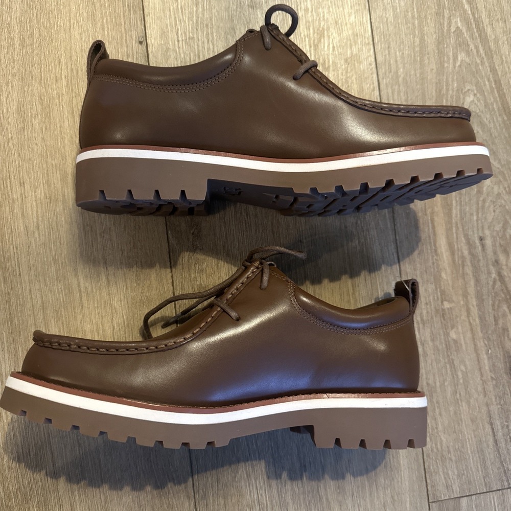 Coach Men's Banks Leather Boots Size 8D Dark Saddle Brown Derby New (No Box) - Picture 7 of 8
